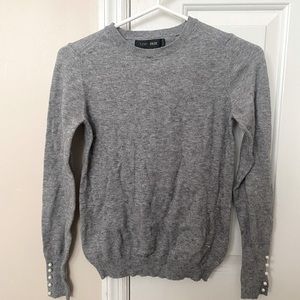 Grey Love Tree Sweater With Pearls✨